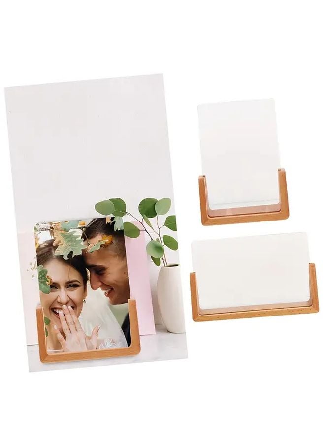Horizontal Photo Frame 10X15cm 6inch Acrylic Wood U Shaped Desktop Decor - Image 4